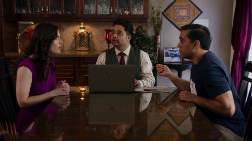 Nipun Joshi, Eva Bourne, and Nitin Prasad in Make Me a Match (2023)