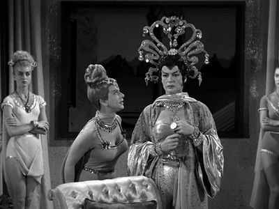 Nina Bara, Laurie Mitchell, Leslie Parrish, and K.T. Stevens in Missile to the Moon (1958)