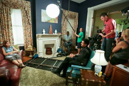 On set of 