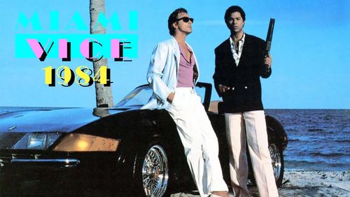 Don Johnson and Philip Michael Thomas in Miami Vice (1984)