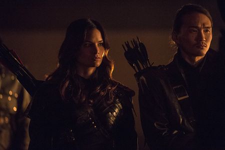 Katrina Law and Karl Yune in Arrow (2012)
