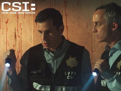 Wallace Langham and Jon Wellner in CSI: Crime Scene Investigation (2000)