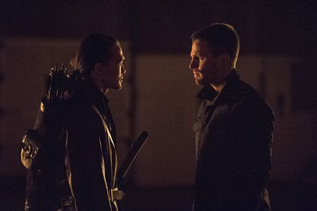 Karl Yune and Stephen Amell in Arrow (2012)