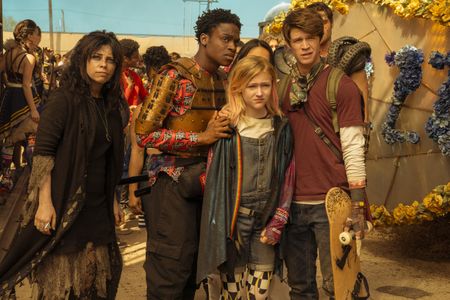 Colin Ford, Krysta Rodriguez, Austin Crute, and Alyvia Alyn Lind in Daybreak (2019)