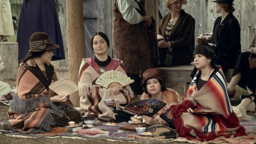 Lily Gladstone, Janae Collins, and Jillian Dion in Killers of the Flower Moon (2023)