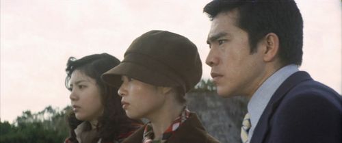 Masaaki Daimon, Hiromi Matsushita, and Reiko Tajima in Godzilla vs. Mechagodzilla (1974)