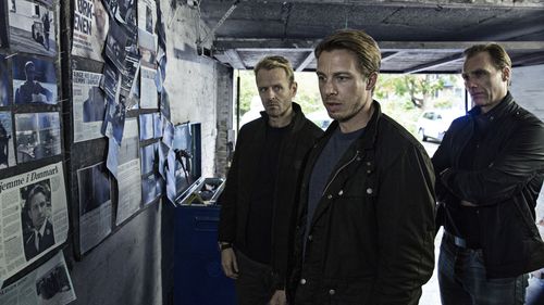 Peder Thomas Pedersen, Alexandre Willaume, and Johannes Lassen in Gidseltagningen (2017)