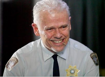 Psycho Texas Sheriff in a scene at LA Acting Studios