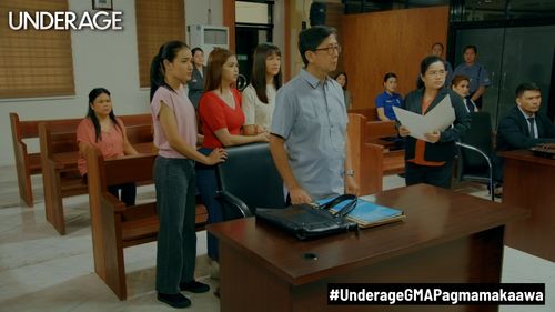 Hailey Mendes, Elijah Alejo, Maey Bautista, and Lexi Gonzales in Underage (2023)