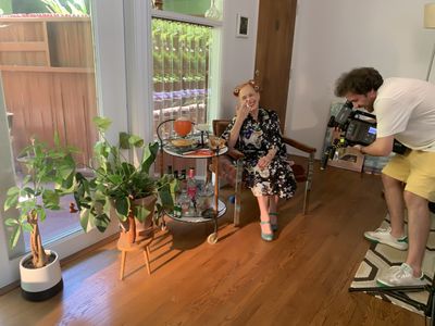 Iris Karina on set of Condominium