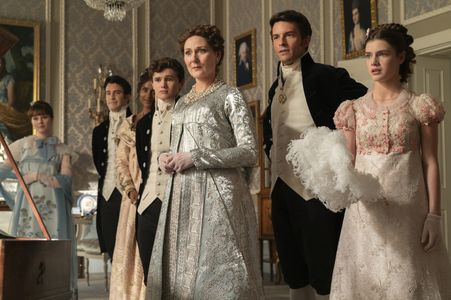 Jonathan Bailey, Ruth Gemmell, Florence Hunt, Kate Sharma, Luke Thompson, Claudia Jessie, Simone Ashley, and Will Tilsto