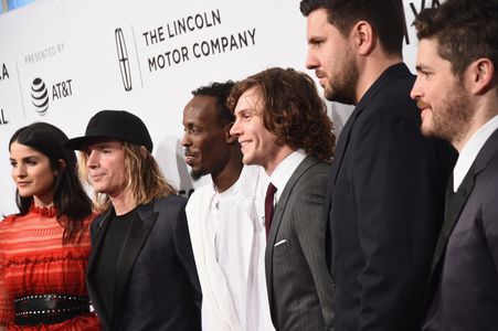 Kiana Madani, Bryan Buckley, Barkhad Abdi, Evan Peters, Jay Bahadur and Philip Ettinger at the premiere of DABKA at the 