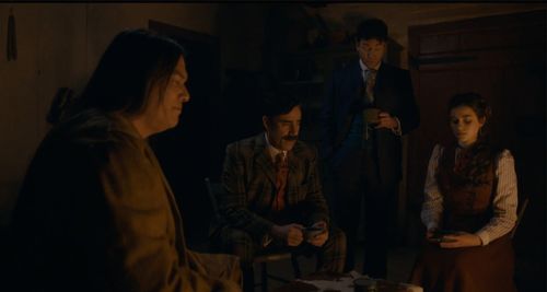 Stephen Mangan, Michael Weston, Brandon Oakes, and Rebecca Liddiard in Houdini and Doyle (2016)