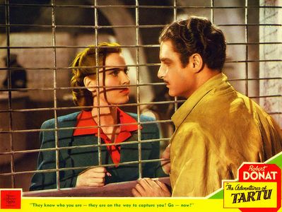 Robert Donat and Valerie Hobson in The Adventures of Tartu (1943)