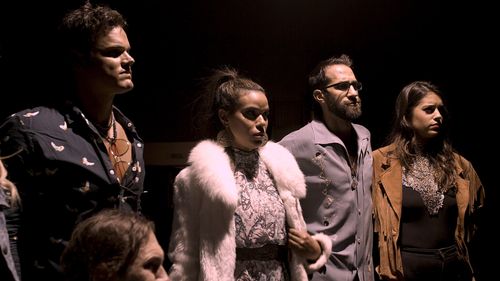 Chris Casiero, Julian Gavilanes, Kimberley Aria Peterson, and Becky Boggs in Damage Control (2019)