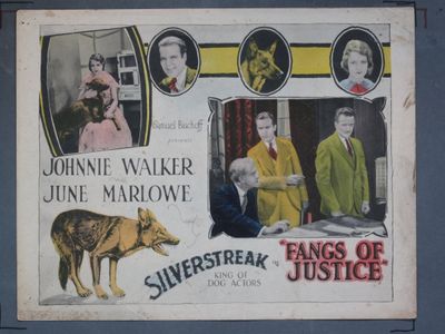 George Irving, June Marlowe, Wheeler Oakman, Johnnie Walker, and Silver Streak in Fangs of Justice (1926)
