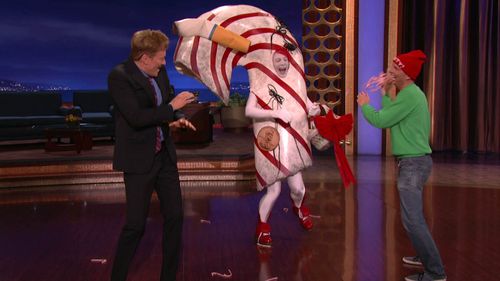 Conan O'Brien, Brian McCann, and Jack McBrayer in Conan (2010)