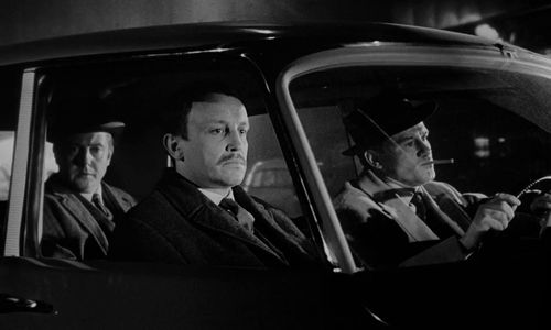 Marcel Cuvelier, Jean Desailly, and Jacques Léonard in Le Doulos (1962)