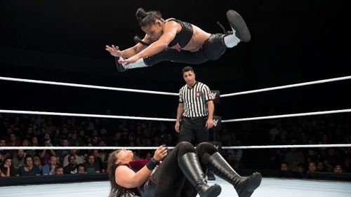 MaryKate Duignan and Bianca Blair in WWE: Mae Young Classic Women Tournament (2017)