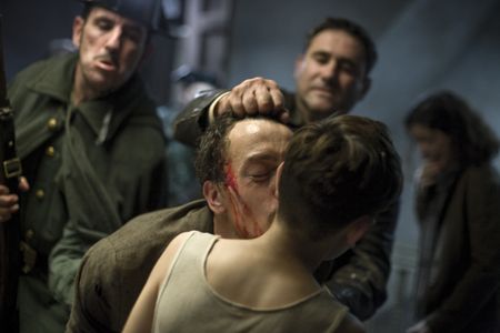 Roger Casamajor, Sergi López, and Francesc Colomer in Black Bread (2010)