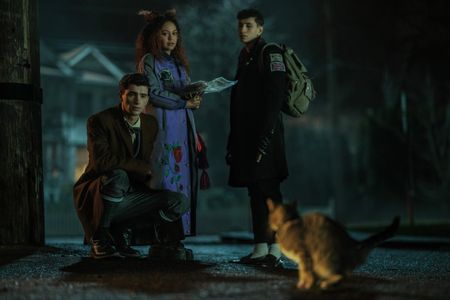 George Rexstrew, Kassius Nelson, and Jayden Revri in Dead Boy Detectives (2024)