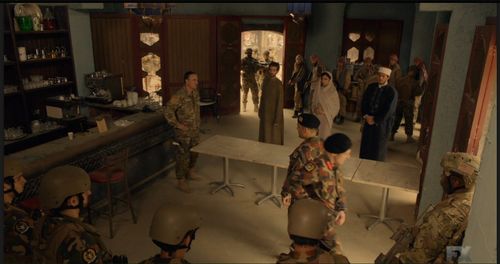 Chris Noth, Adam El Hagar, Kal Naga, Moran Atias, Cameron Gharaee, and Adam Sina in Tyrant (2014)