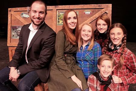 Nicolette as Nellie Oakley in the AEA production of Annie Get Your Gun. Pictured with real life and stage siblings Alexa