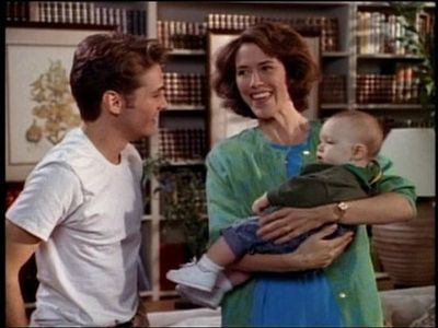 Jason Priestley and Carol Potter in Beverly Hills, 90210 (1990)