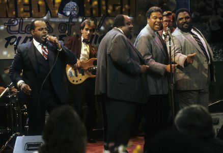 Reginald VelJohnson, Ken Page, Ron Taylor, Ludie C. Washington, and Ron Kellum in Family Matters (1989)