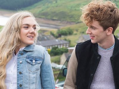 Still from E4’s ‘Banana’ of Chloe Harris and Luke Newberry
