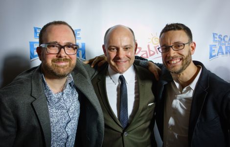 Cal Brunker, Rob Corddry and Bob Barlen at the Hollywood premiere of Escape From Planet Earth