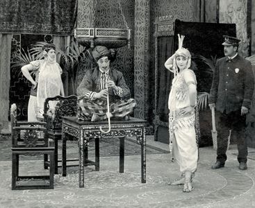 Bebe Daniels, Harold Lloyd, and Eva Thatcher in Luke, Crystal Gazer (1916)