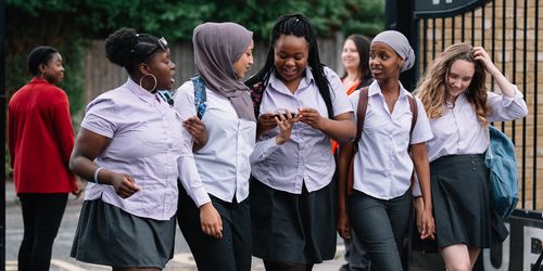 Bukky Bakray, Kosar Ali, Tawheda Begum, Afi Okaidja, and Ruby Stokes in Rocks (2019)