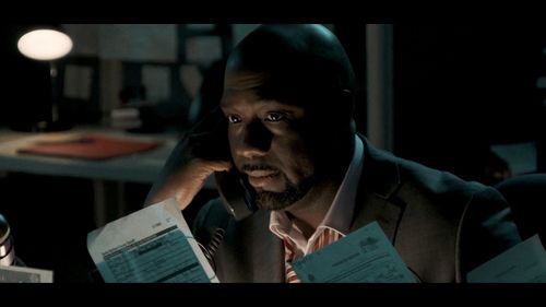 Richard T. Jones on police set in feature film 