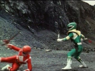 Jason David Frank and Austin St. John in Mighty Morphin Power Rangers (1993)