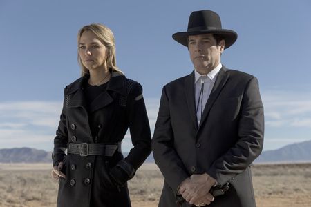 Arielle Kebbel and Yul Vazquez in Midnight, Texas (2017)
