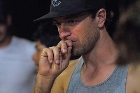 Brady Romberg on the set of Boone the Bounty Hunter