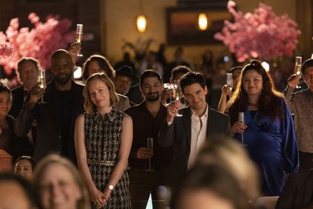 Megan Stalter, Mark Indelicato, Paul W. Downs, Carl Clemons-Hopkins, and Hannah Einbinder in Hacks (2021)