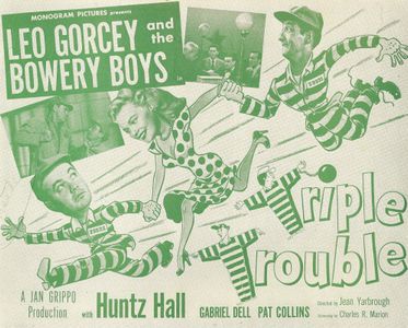 G. Pat Collins, Gabriel Dell, Leo Gorcey, Jonathan Hale, Huntz Hall, and Lyn Thomas in Triple Trouble (1950)