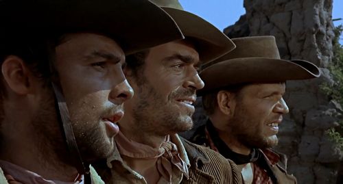 Jack Elam, Neville Brand, and James Westmoreland in The Last Sunset (1961)