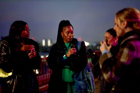 Dionne Brown and Bellah at an event for Queenie (2024)