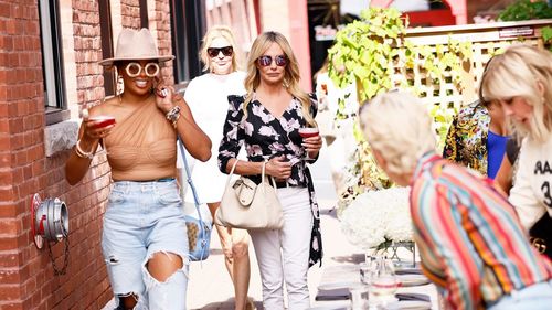 Eva Marcille, Taylor Armstrong, and Brandi Glanville in The Real Housewives: Ultimate Girls Trip (2021)