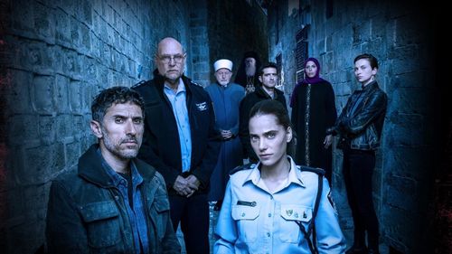 Zvika Hadar, Makram Khoury, Rotem Sela, Doron Ben-David, and Anastasia Fein in Jerusalem (2021)