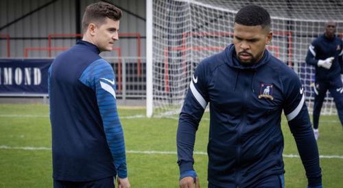 Moe Jeudy-Lamour, Kola Bokinni, and Billy Harris in Ted Lasso (2020)