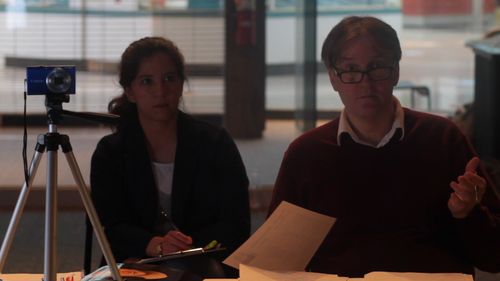 Dreia Ong and Matt Nicholas in Upstaged