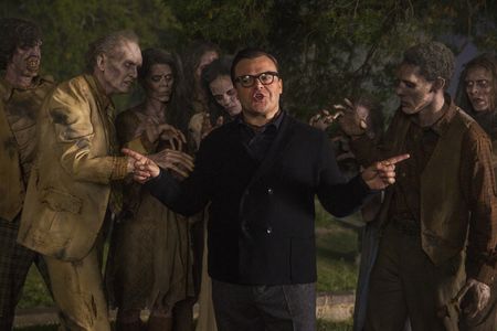 Jack Black, Larry Mainland, Ashleigh Jo Sizemore, Justin Natic, and Jennifer Trudrung in Goosebumps (2015)