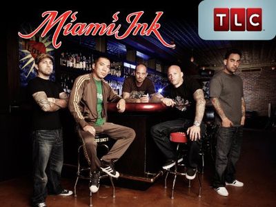 Yojiro Harada, Chris Nunez, Darren Brass, Ami James, and Chris Garver in Miami Ink (2005)