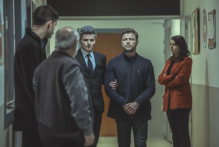 Atsiz Karaduman, Tolga Saritas, Deniz Baysal, and Genco Ozak in Söz: Kaçak (2019)
