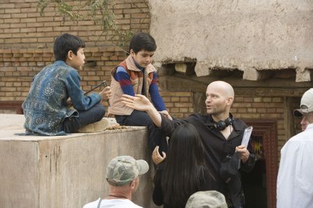 Marc Forster, Zekeria Ebrahimi, and Ahmad Khan Mahmoodzada in The Kite Runner (2007)