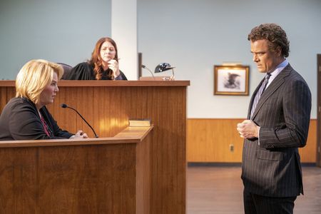Renée Zellweger, Josh Duhamel, and Heather Magee in The Thing About Pam (2022)